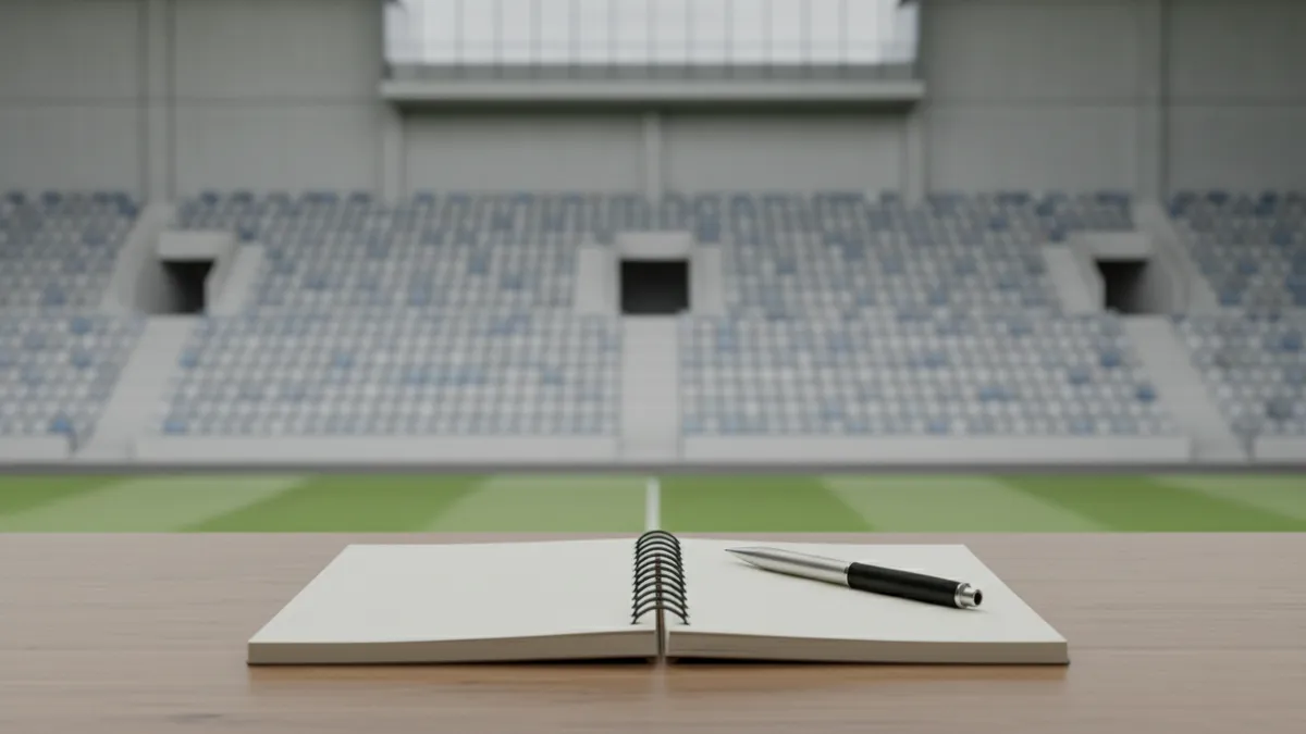 Cuaderno y bolígrafo sobre una mesa, simbolizando análisis de Premier League.